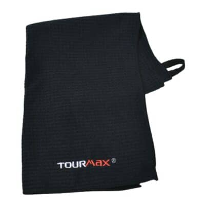 tourmax black waffle towel